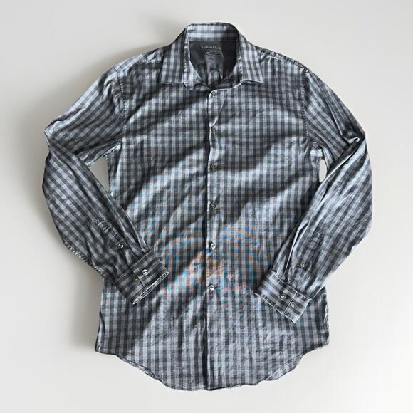 Calvin Klein Extreme Slim Fit Men’s Check Dress Shirt 15 / 32-33 - Picture 1 of 6